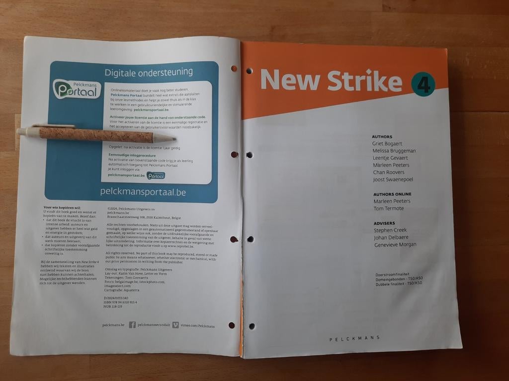 Engels New Strike 4 Leerwerkboek editie 2024 Pelckmans, Boeken, Nieuw, Ophalen of Verzenden, Pelckmans, Nederlands