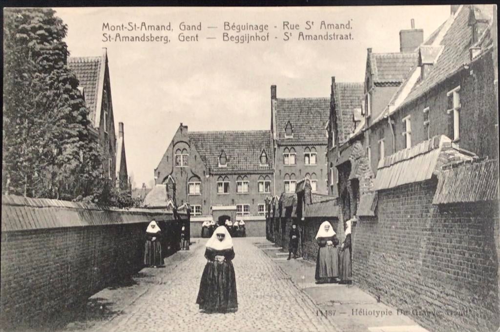 St. Amandsberg Gent - Begijnhof - St. Amandstraat., Verzamelen, Postkaarten | België, Ophalen of Verzenden, Voor 1920, Ongelopen