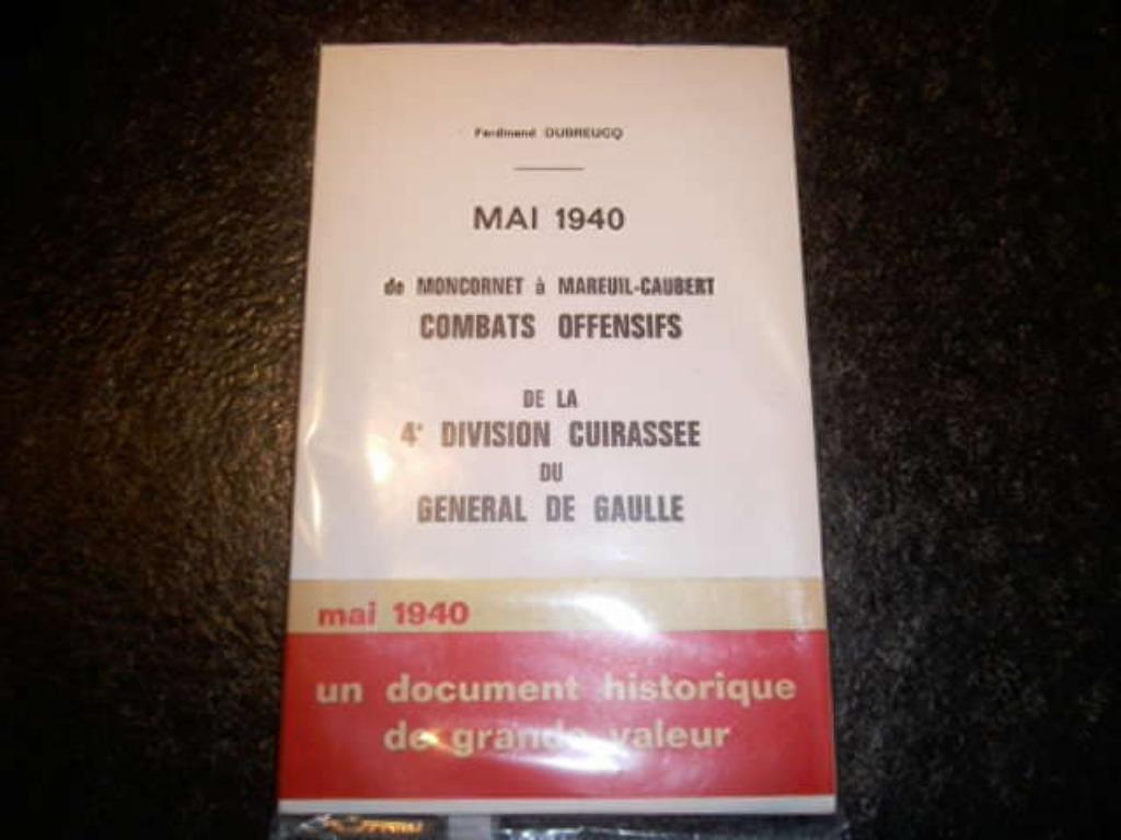 guerre du livre mai 1940 de Gaulle Ferdinand Dubreucq, Enlèvement ou Envoi