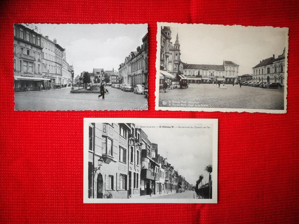 3 oude postkaarten Sint-Niklaas ( Waasland ), Enlèvement ou Envoi, Non affranchie, Flandre Orientale