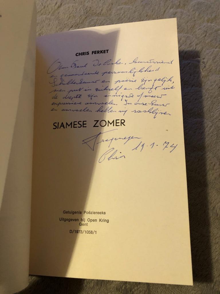 Siamese zomer - Chris Ferket, Ophalen of Verzenden, Zo goed als nieuw, Chris Ferket, Eén auteur