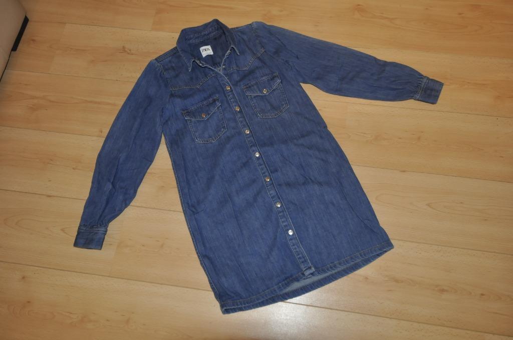 ZARA robe chemise jeans t.XS tb état, Enlèvement ou Envoi, Comme neuf, Taille 34 (XS) ou plus petite, Bleu