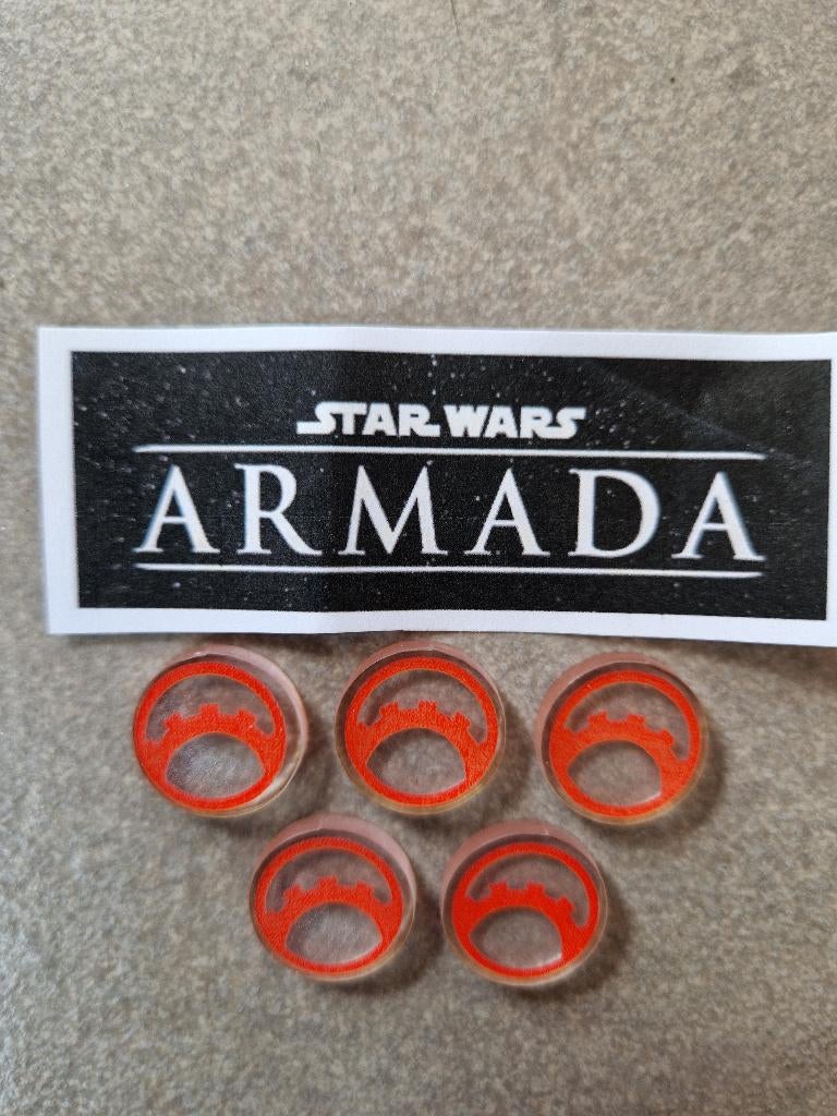 Star Wars Armada 5 Acrylic Repair tokens FFG, Verzamelen, Verzenden, Nieuw, Spel