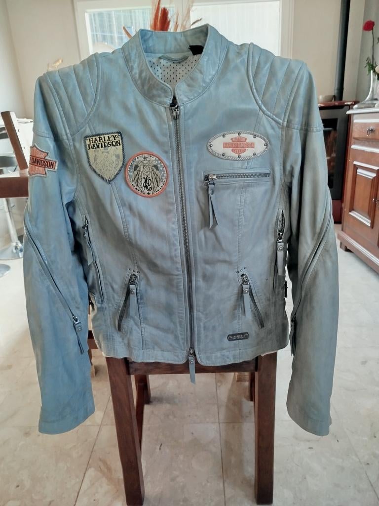 Veste CUIR pour femme Harley Davidson S voir M ( État NEUF), Motos, Enlèvement ou Envoi