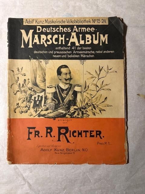 Richter - eutsches Armee–Marsch-Album, Musique & Instruments, Partitions, Enlèvement ou Envoi, Autres genres, Utilisé, Thème