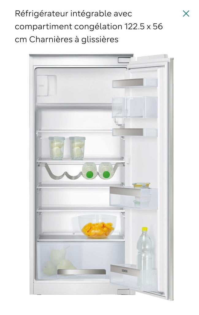 Réfrigérateur Siemens KI24LX30, Neuf, Classe énergétique A ou plus économe, 120 à 140 cm, Sans bac à congélation