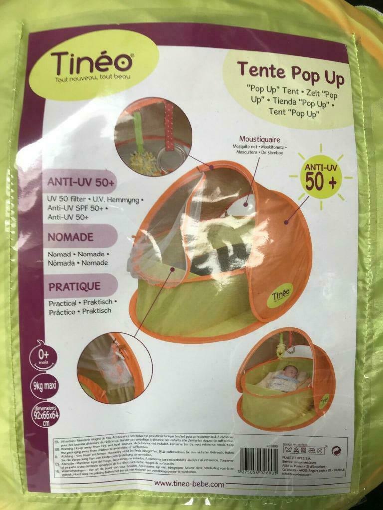 Pop-Up Tinéo Anti-UV 50+ tent, nomadisch en praktisch, Kinderen en Baby's, Ophalen of Verzenden, Gebruikt, Kunststof