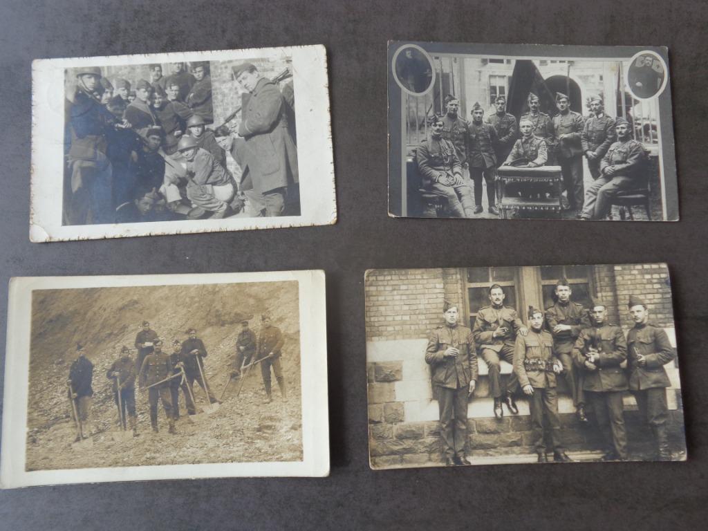 4 oude foto's van Belgische soldaten uit de jaren 20, Verzamelen, Postkaarten | Themakaarten, Ophalen