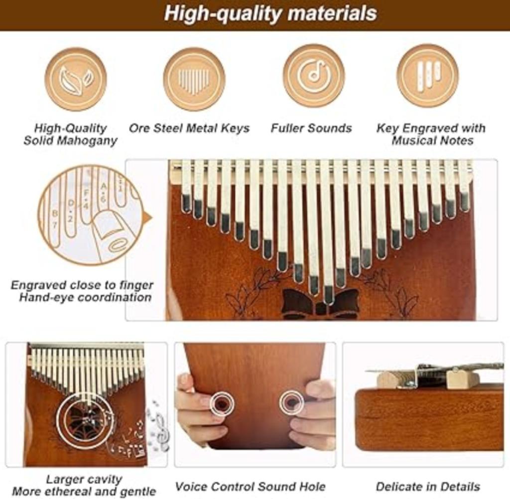Kalimba Draagbare houten duimpiano GRATIS LEVERING, -, Verzenden, -, Nieuw