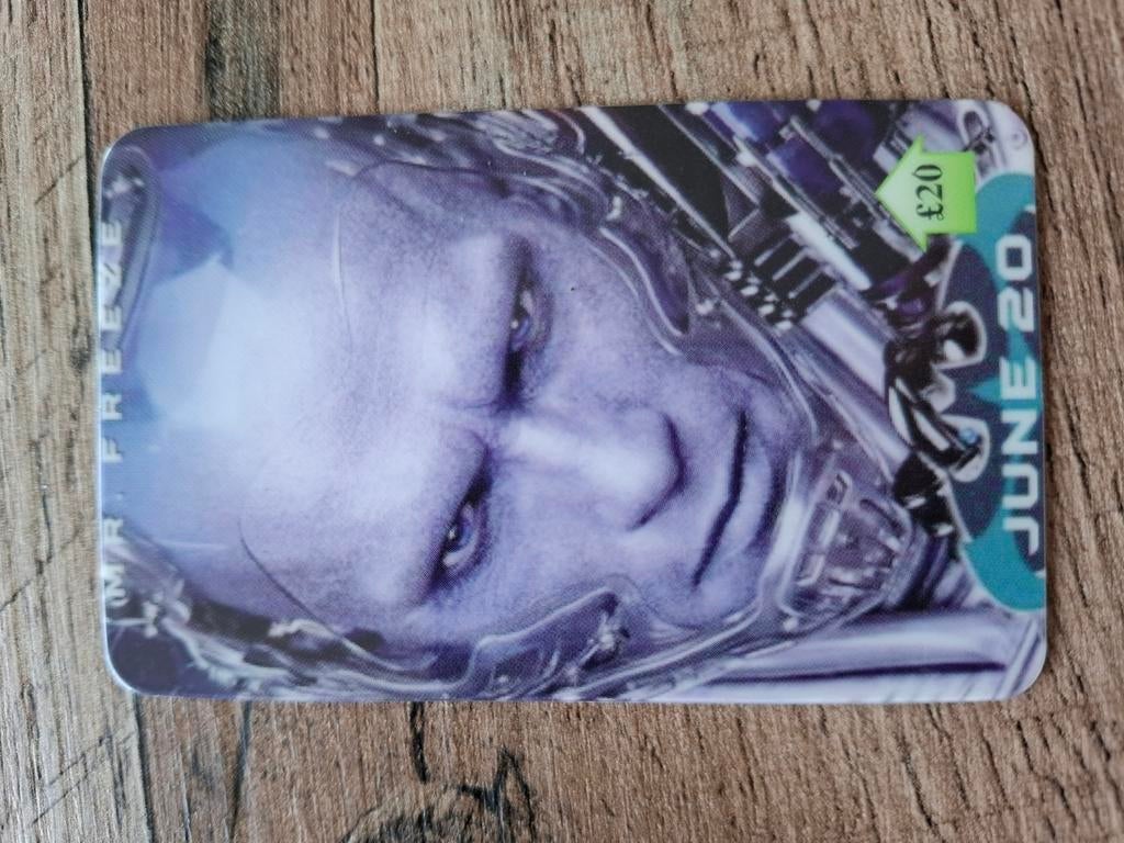 Telefoonkaart Arnold Schwarzenegger Batman Mr Freeze, Verzenden
