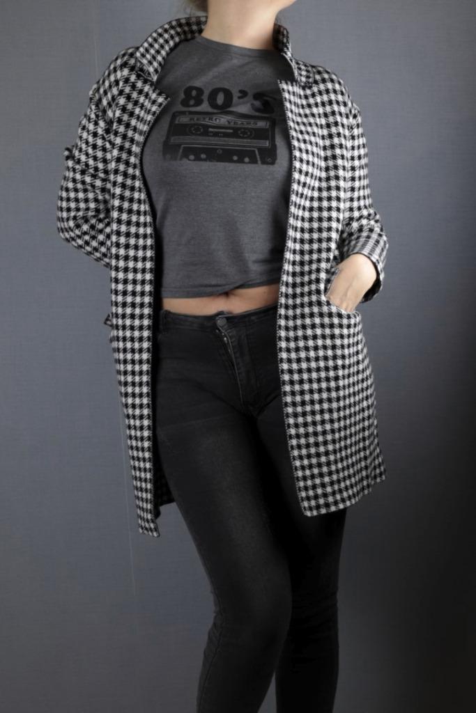 Zwart-witte gilet / jas van Kilky - Maat small/medium, Vêtements | Femmes, Pulls & Gilets, Noir, Envoi