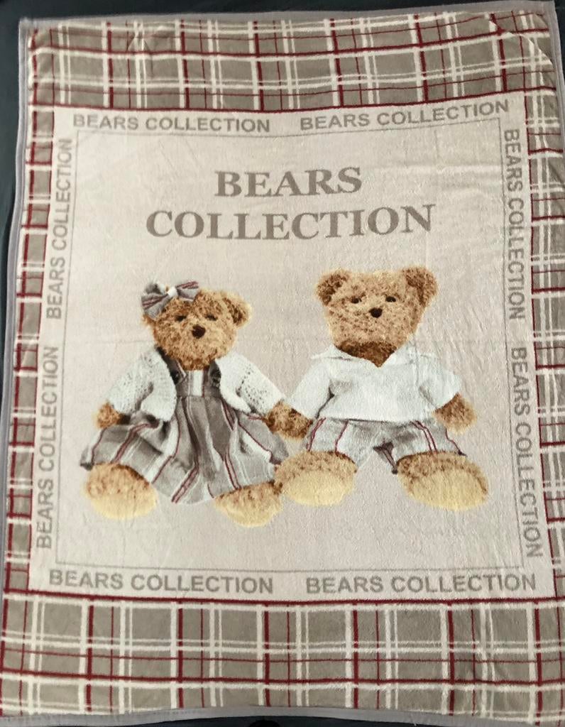 zacht fleece deken 130x160 beren Bears Collection, Ophalen, Gebruikt