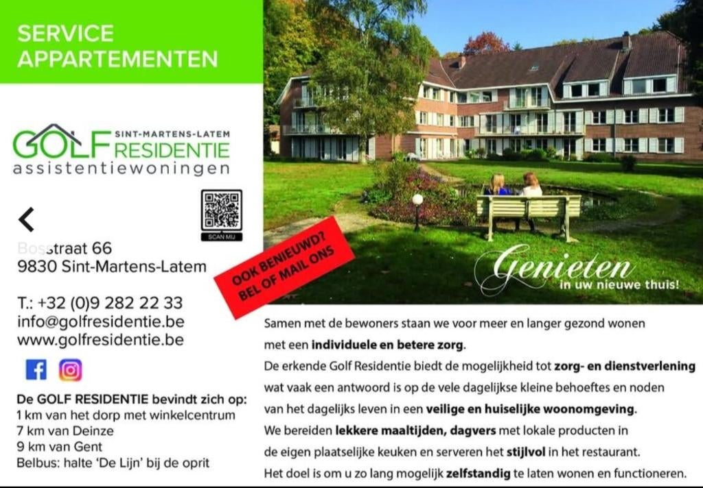Assistentiewoning te huur, Immo, Appartementen en Studio's te huur, Provincie Oost-Vlaanderen, 50 m² of meer