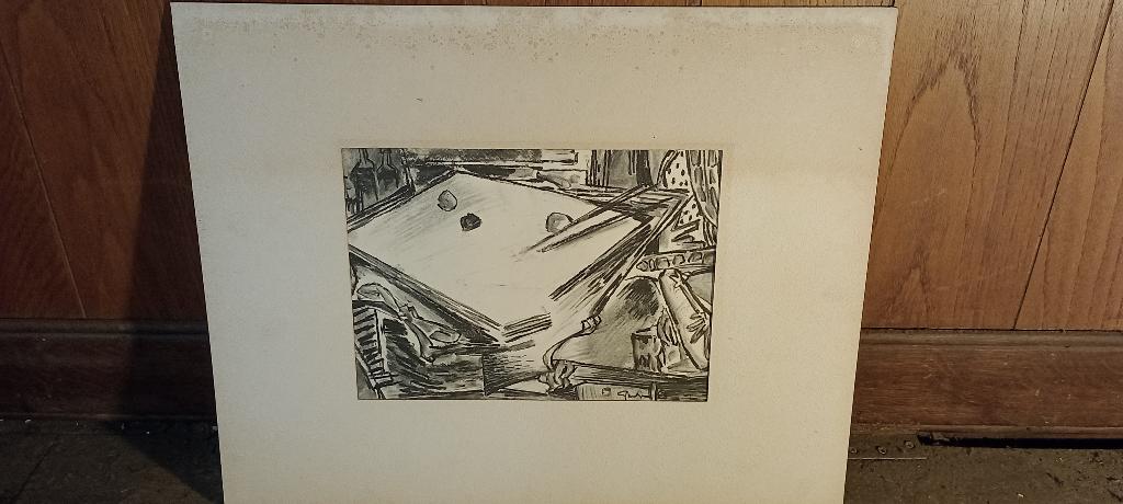 Dessin signé Serge Montegnies, 50x40, n520, Antiquités & Art, Enlèvement ou Envoi