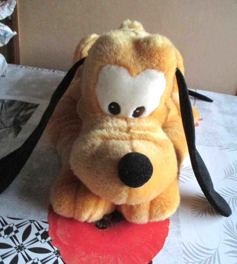 pluto disney knuffel, Ophalen of Verzenden, Goofy of Pluto, Zo goed als nieuw, Knuffel
