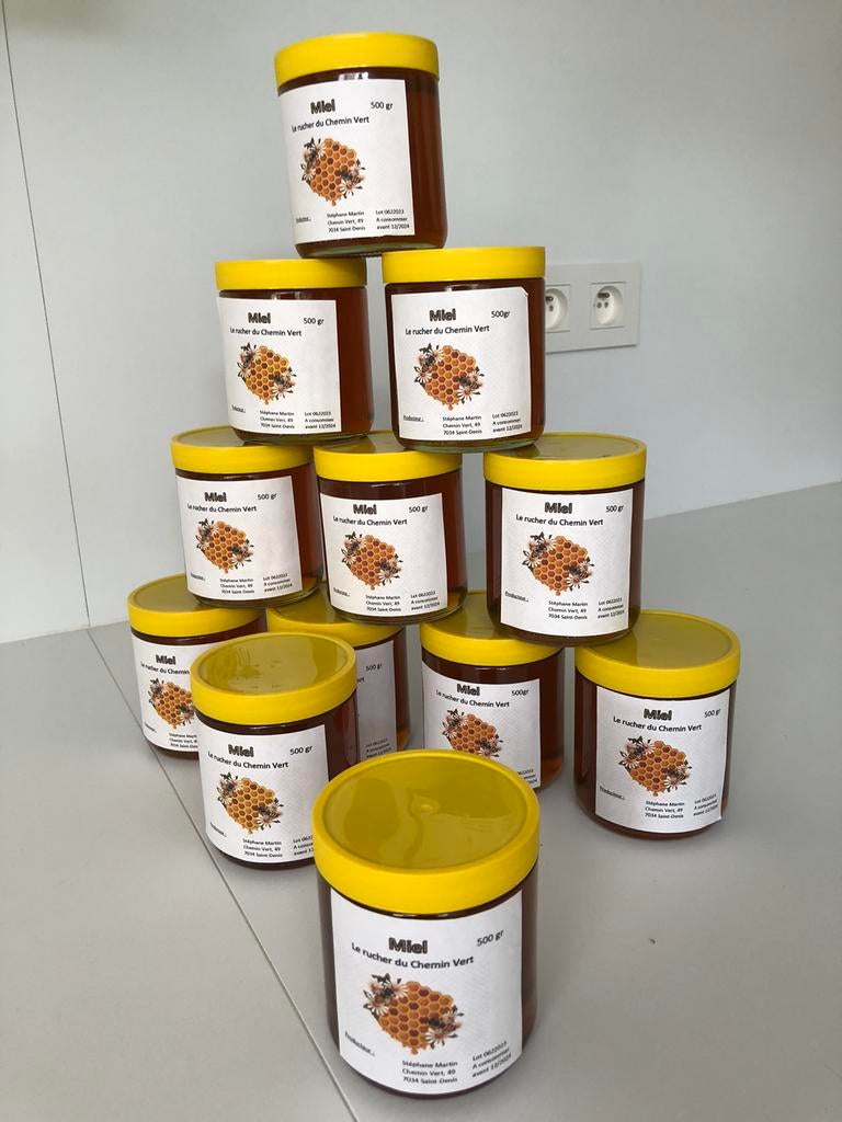 Miel de mes ruches - pots de 500 grammes, Enlèvement, Neuf