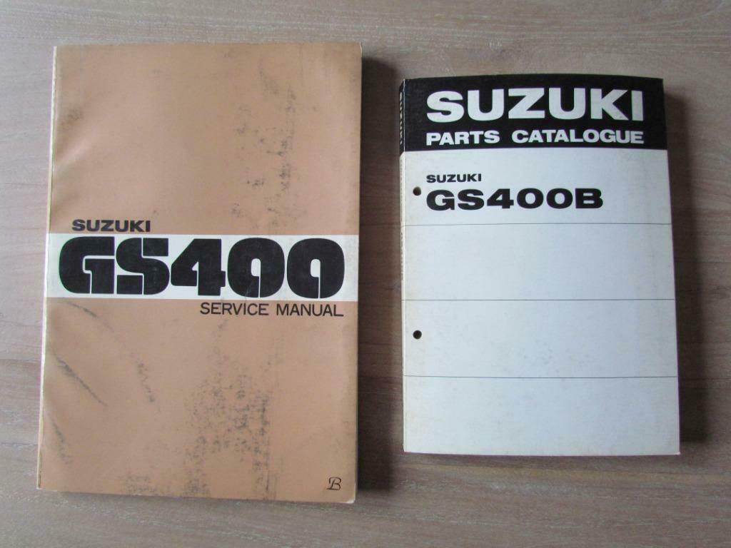 Manuel d'entretien + catalogue de pièces Suzuki GS400, Motos, Modes d'emploi & Notices d'utilisation, Enlèvement ou Envoi, Suzuki