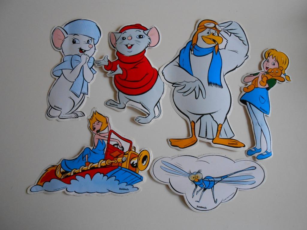 6 grote stickers met figuren uit tekenfilms van Walt Disney, Ophalen of Verzenden