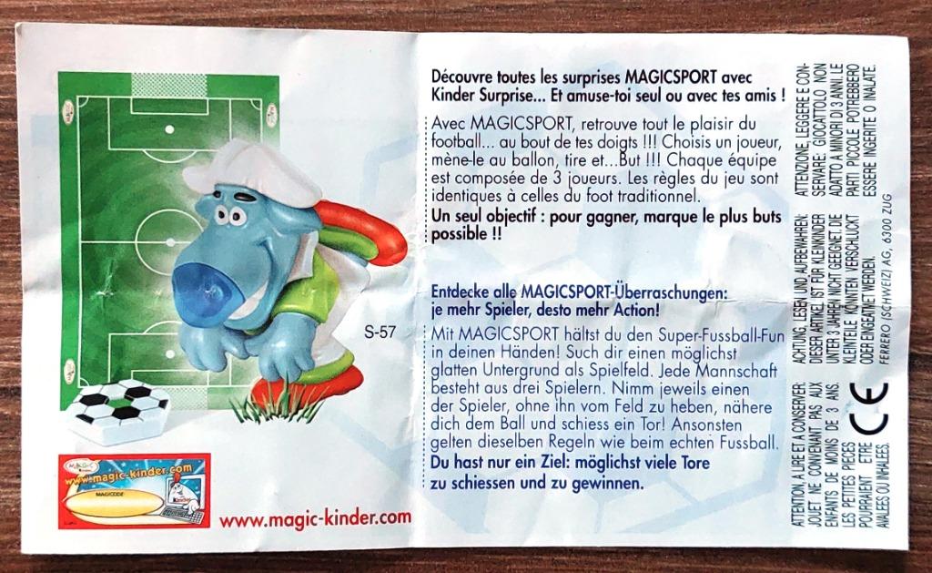 Papier BPZ Magicsport S-57 Belgique Benelux, Enlèvement ou Envoi, Utilisé, Figurines en plastique dur