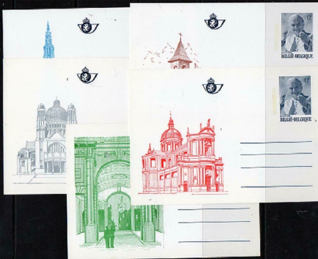 Année 1985 : cartes postales : CA34-CA38/BK34-BK38 - SS le P, Timbres & Monnaies, Timbres | Europe | Belgique, Enlèvement ou Envoi