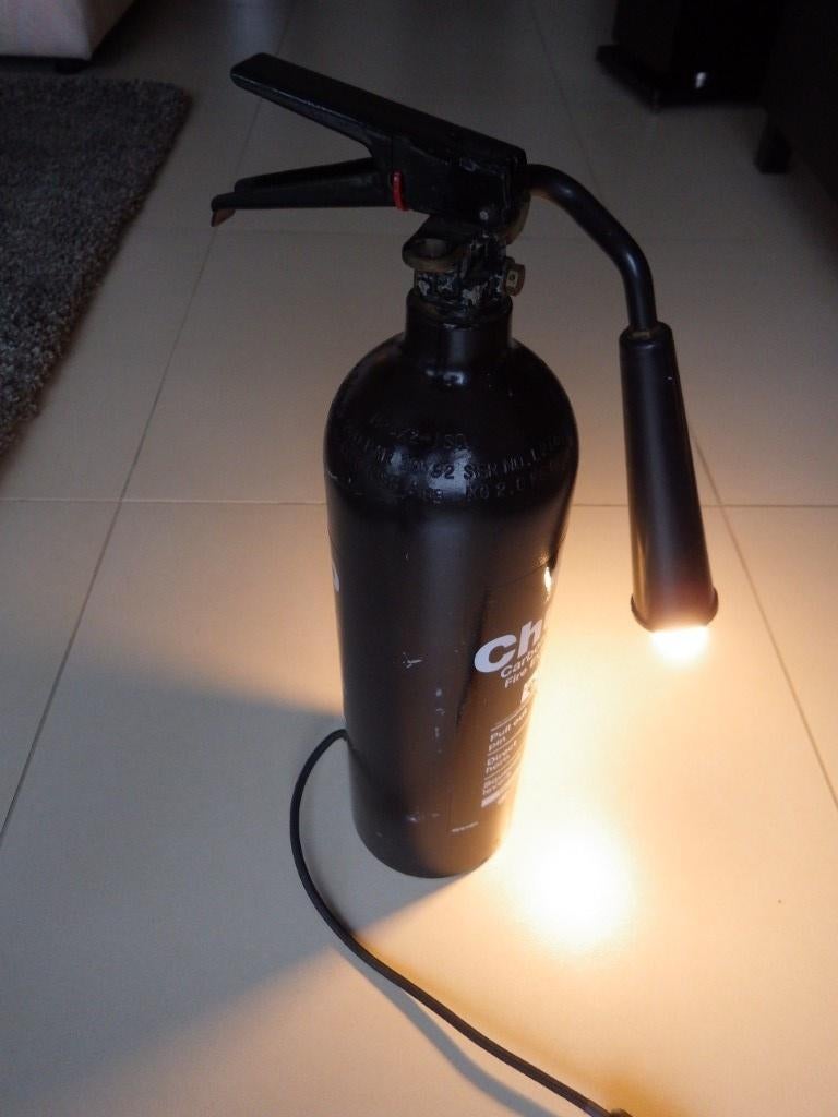 Brandblusser staanlamp, Ophalen, Gebruikt, Metaal, Minder dan 100 cm
