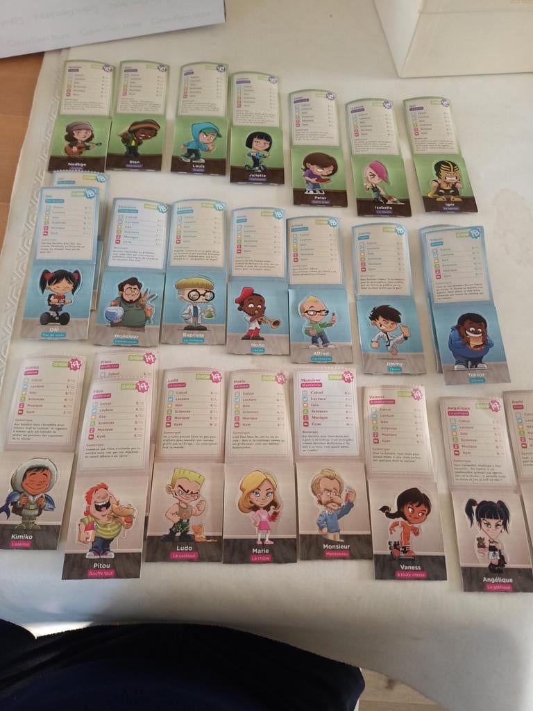 Carte collection School Mania ((25cartes)