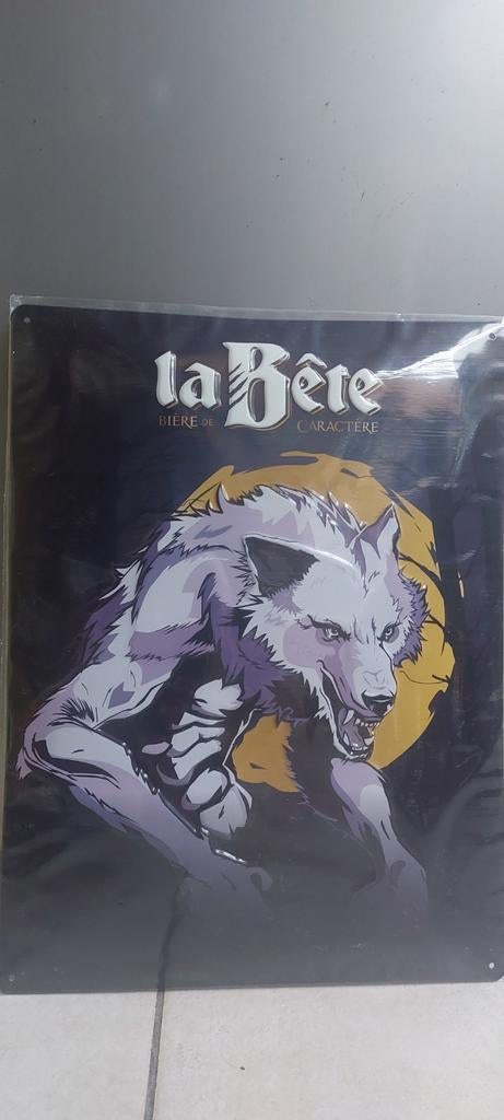 Bierplaat la Bête (nieuw in originele verpakking), Verzamelen, Biermerken, Nieuw, Reclamebord, Plaat of Schild, Overige merken