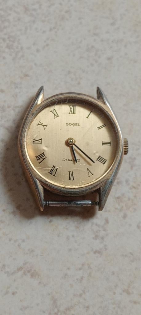 Ancienne montre Sogel Quartz dorée pour femme, Overige merken, Staal, Polshorloge, Verguld