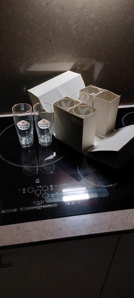 6 verres Cristal Alken dans leur boîte à cadre jaune d'origi, Enlèvement ou Envoi, Neuf, Verre ou Verres, Autres marques