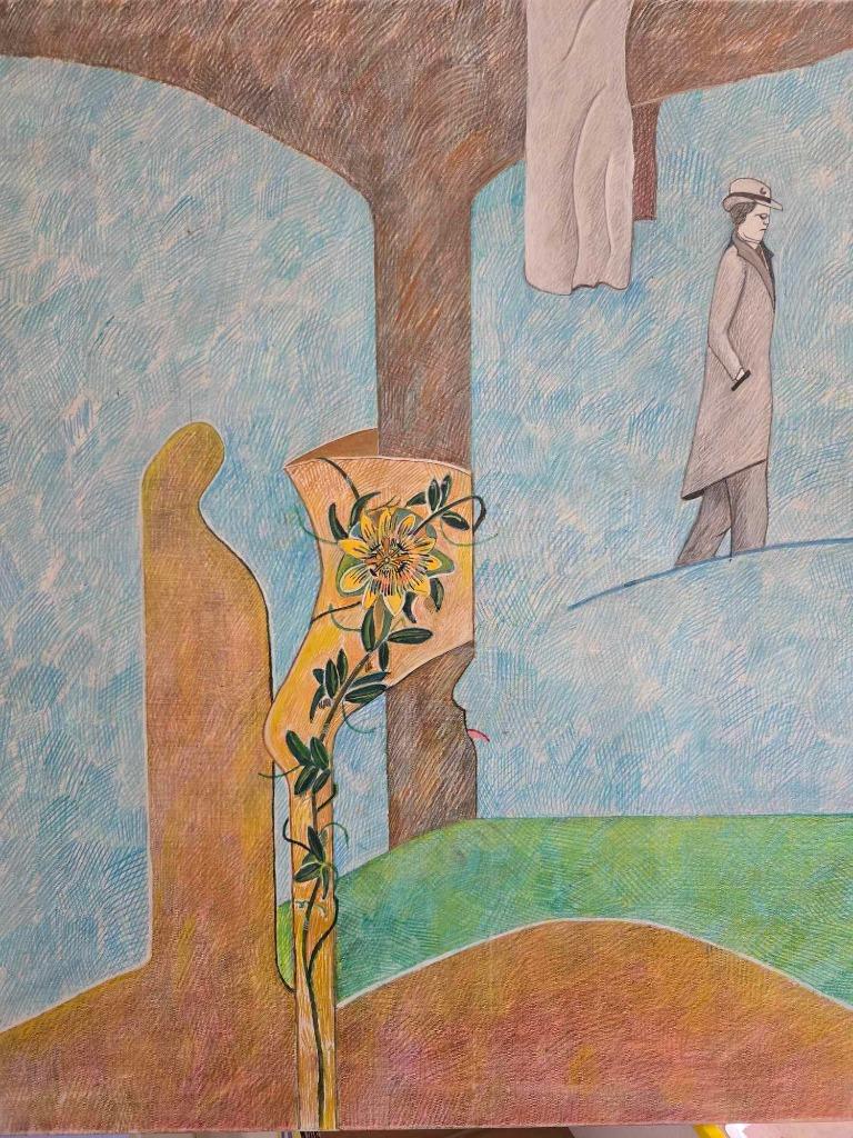 Peter De Glas schilderij op doek 1998, Ophalen
