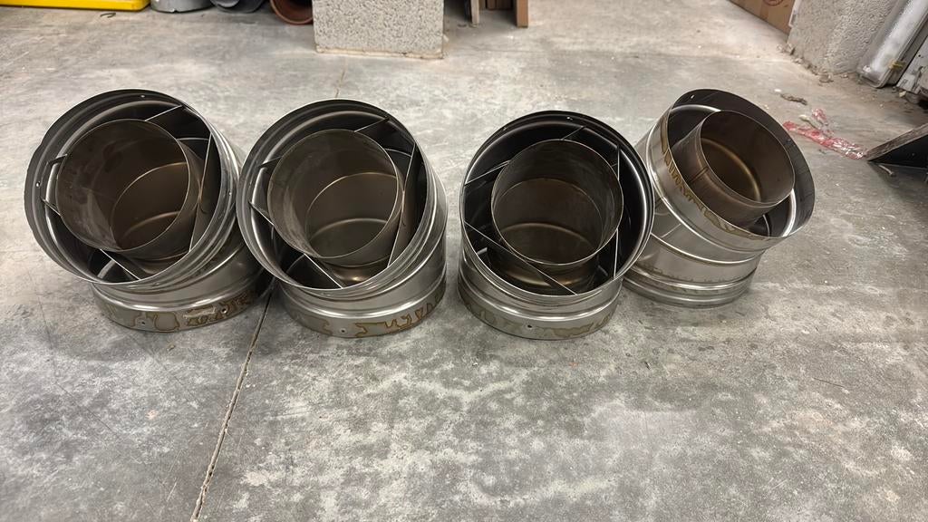 Schiedels Metaloterm MF 200/130 gashaardkanaal, Doe-het-zelf en Bouw, Ophalen, Zo goed als nieuw
