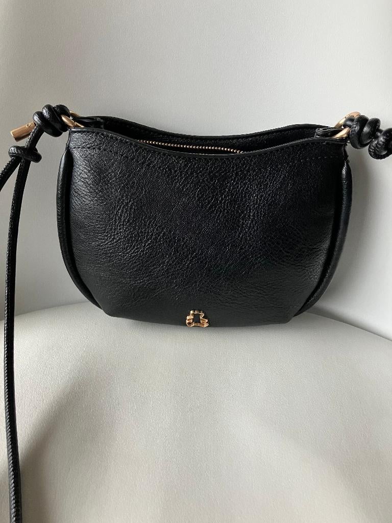 handtas leder BEERtje, Ophalen of Verzenden, Zo goed als nieuw, Zwart, Handtas