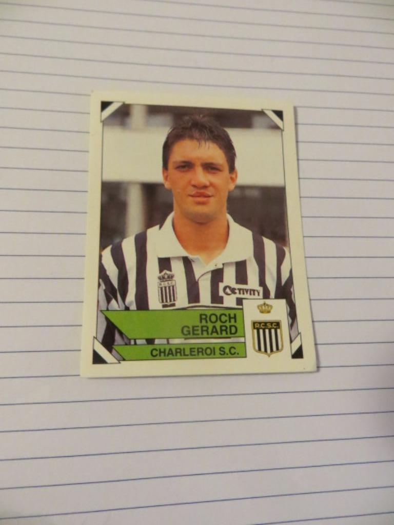 Voetbal: Sticker football 95 : Roch Gerard - Charleroi, Enlèvement ou Envoi, Neuf, Autocollant