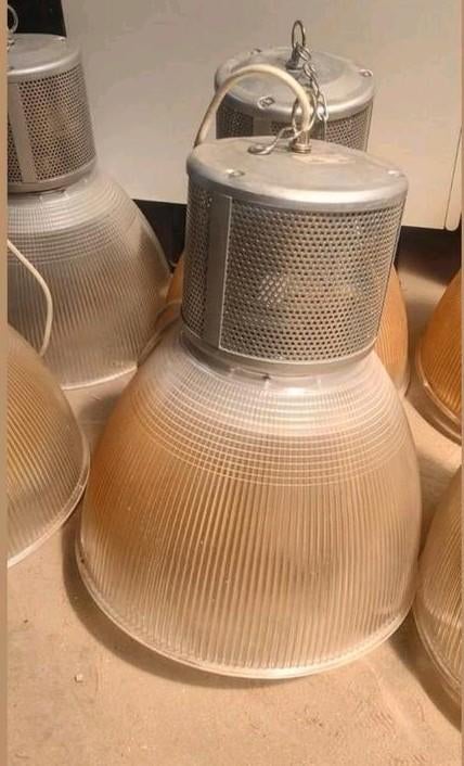 Grande lampe industrielle lampe industrielle vintage avec pr, Enlèvement ou Envoi, Utilisé