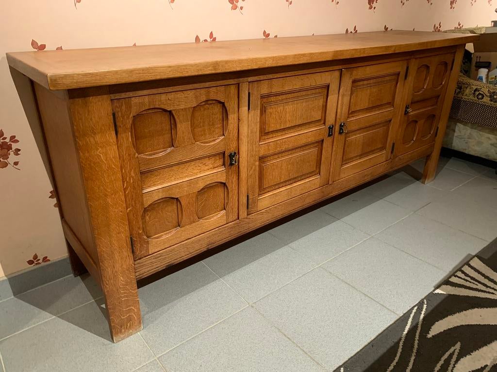 Driedelige kastenset (buffetkast en salonkasten), Huis en Inrichting, Ophalen, Zo goed als nieuw, Met deur(en)
