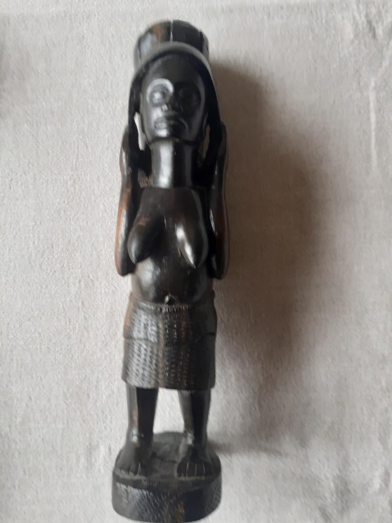 Statue Congo ancienne +/- 30cm Ebene, Antiquités & Art