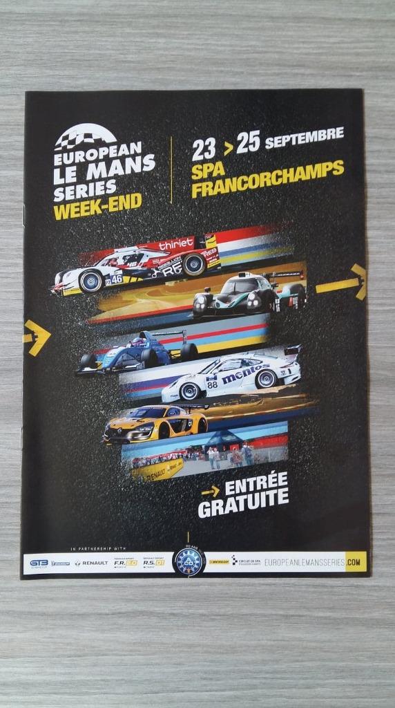 European Le Mans Series 2016 Spa-Francorchamps - Programme, Boeken, Ophalen of Verzenden, Zo goed als nieuw, Algemeen