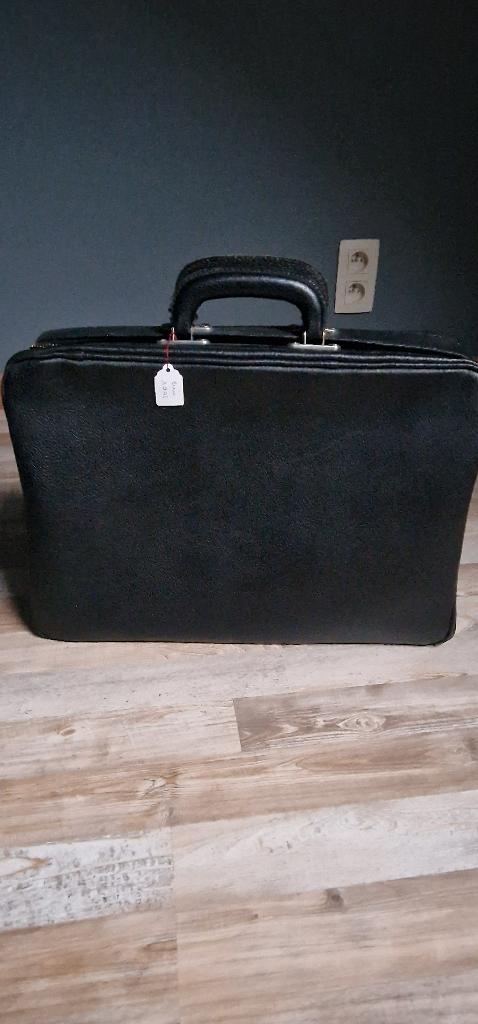 Lederen boekentas, Ophalen, Zwart, Aktetas of Boekentas, Nieuw