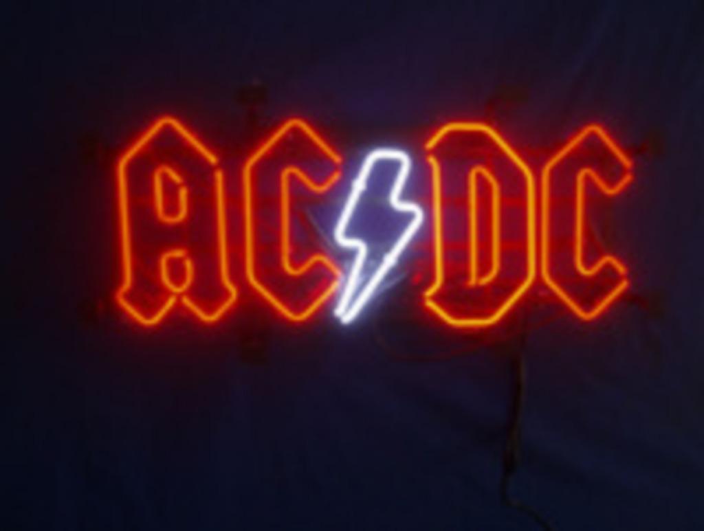 ACDC neon verlichting mancave gameroom cafe decoratie neons, Verzamelen, Ophalen of Verzenden, Nieuw, Lichtbak of (neon) lamp