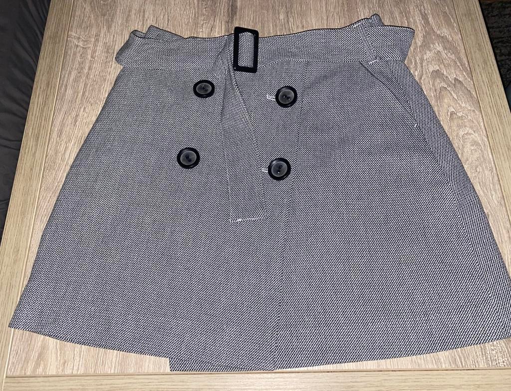 🔥 CKS rok - grijs/wit - maat 36, Kleding | Dames, Rokken, Wit, Ophalen of Verzenden, Zo goed als nieuw, Maat 36 (S)