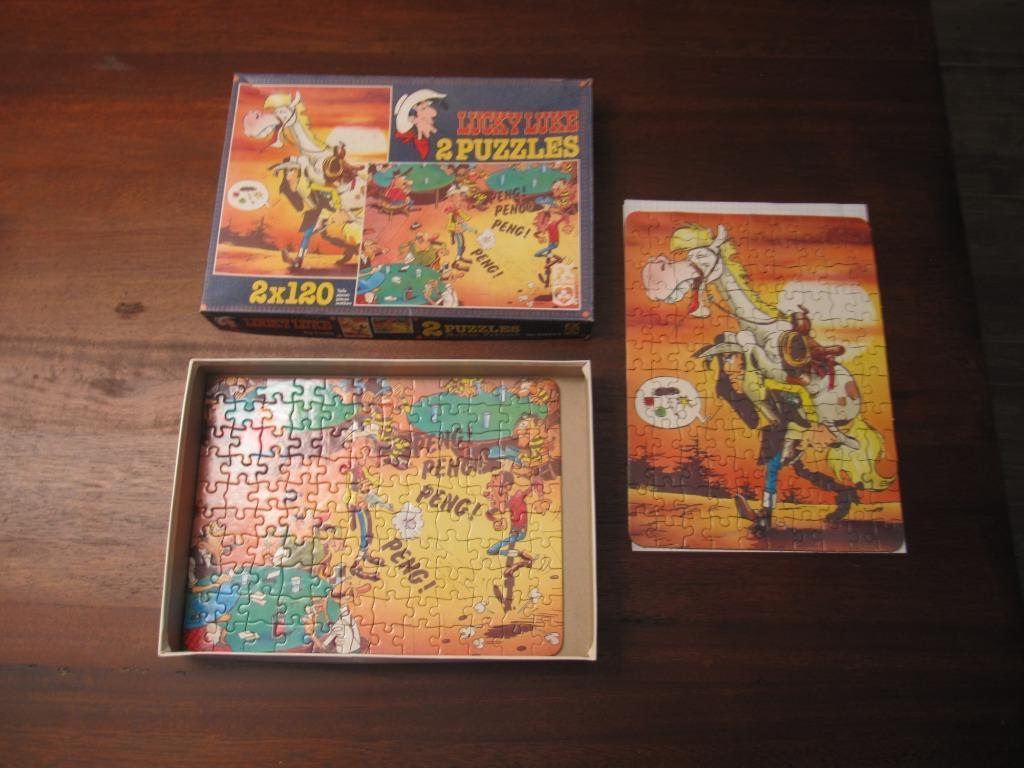 Puzzel Lucky Luke (2 puzzels van 120 stuks elk), Enlèvement ou Envoi, Utilisé