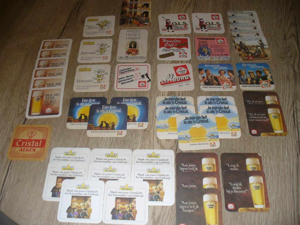 Bierkaartjes Cristal Alken, Enlèvement ou Envoi, Utilisé, Sous-bock, Autres marques