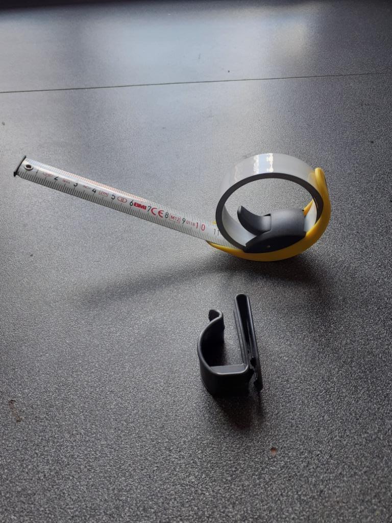 rolmeter-2mt-stainless steel+stop+riembevestiging-nieuw, Ophalen, Nieuw