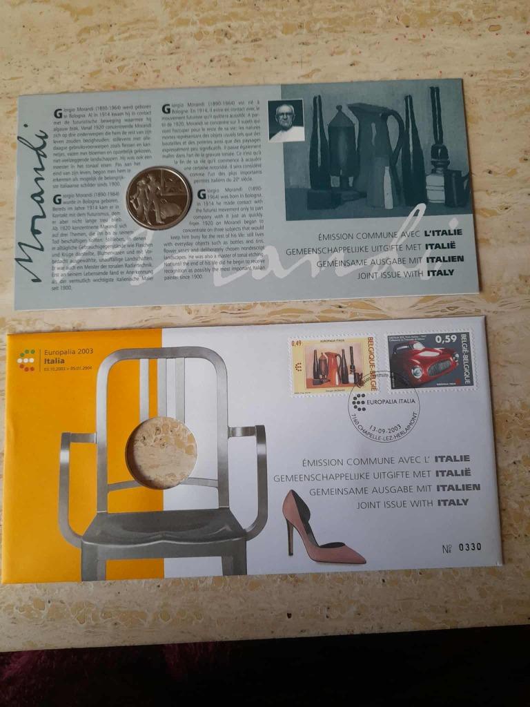 Lettre numis « Europalia 2003 Italia » n 0330, Oblitéré, Enlèvement ou Envoi, Europe, Autre