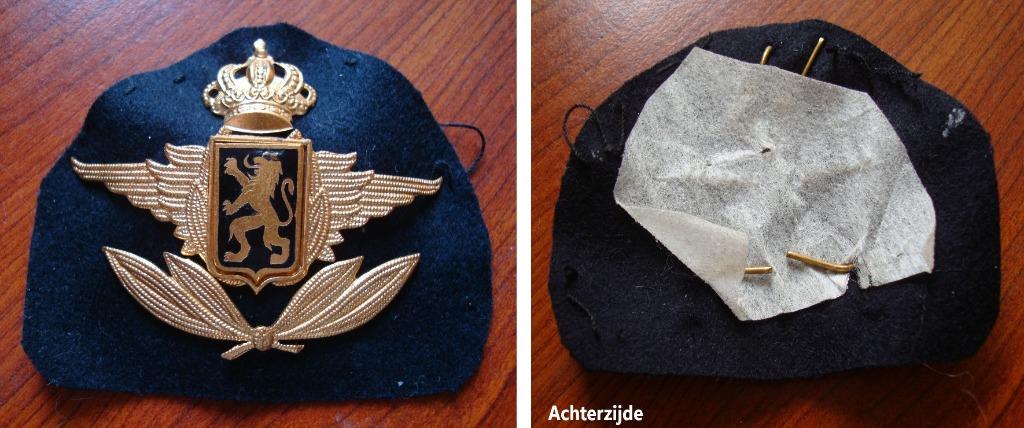 Kepi insigne officieren Belgische Luchtmacht, Verzenden, Luchtmacht, Embleem of Badge