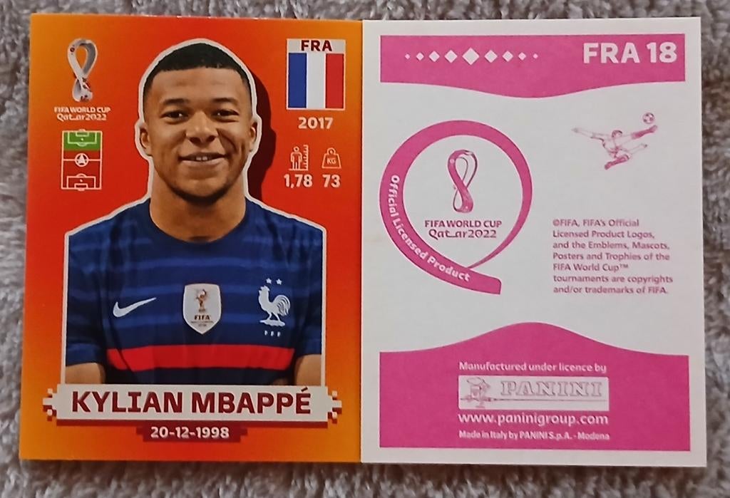 Panini World Cup Qatar 2022 Kylian Mbappé, Enlèvement ou Envoi, Neuf