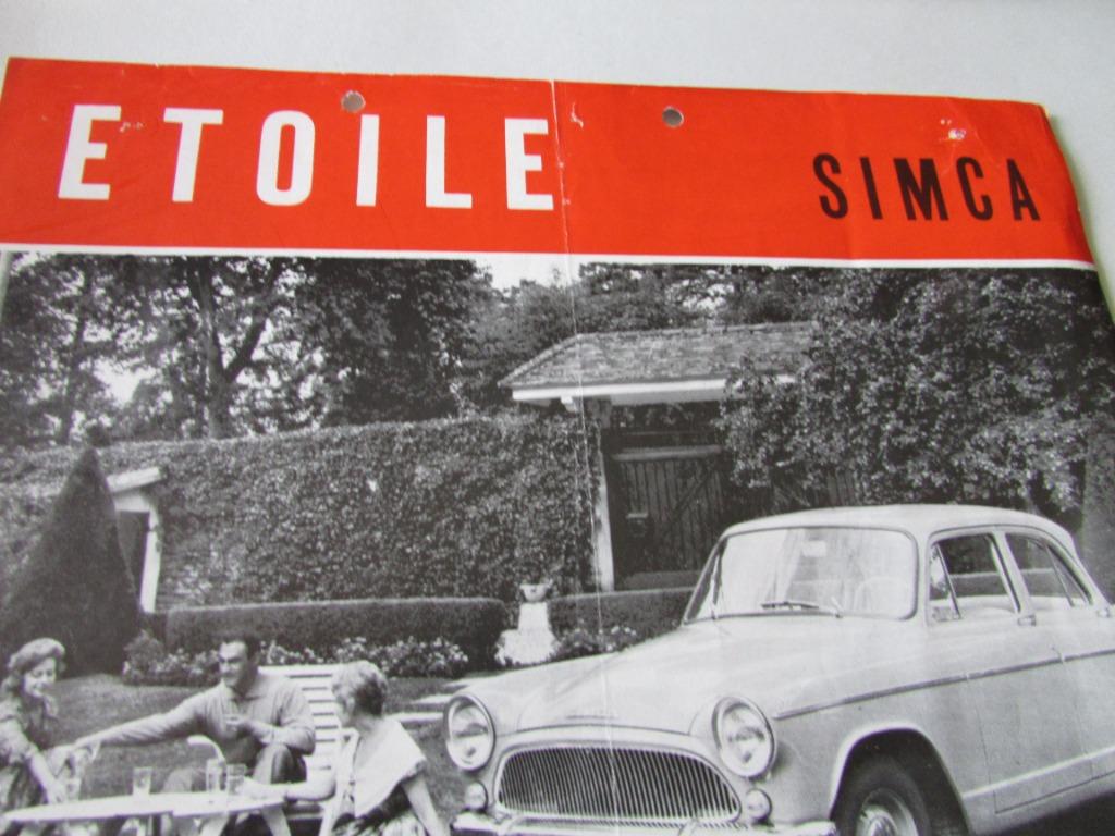 SIMCA 1100, ETOILE, 1500, Autofolder en knipsels, Boeken, Auto's | Folders en Tijdschriften, Gelezen, Overige merken, Verzenden