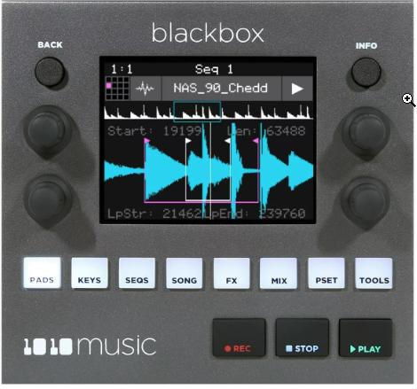 1010 Music Blackbox compacte desktop/sampler met decksaver, Musique & Instruments, Échantillonneurs, Enlèvement ou Envoi, Comme neuf