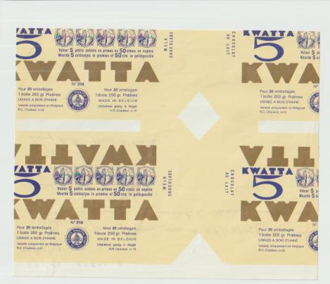 Emballage chocolat Kwatta Bois d'Haine., Collections, Enlèvement ou Envoi, Utilisé, Emballage