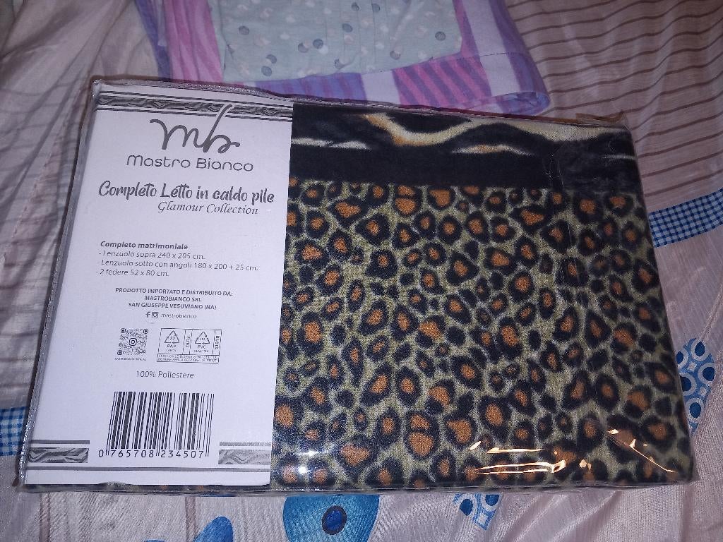 Draps en pilou lit 2 personnes, Neuf, Autres couleurs, Enlèvement, Autres types